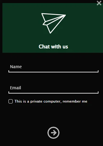 Uspinme Casino live chat contactformulier Uspinme Casino live chat contactformulier met naam en e-mailvelden