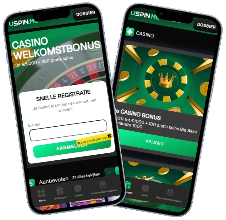 Uspinme Casino mobiele versie bonusoverzicht Uspinme Casino mobiele versie met registratieformulier en casino bonus